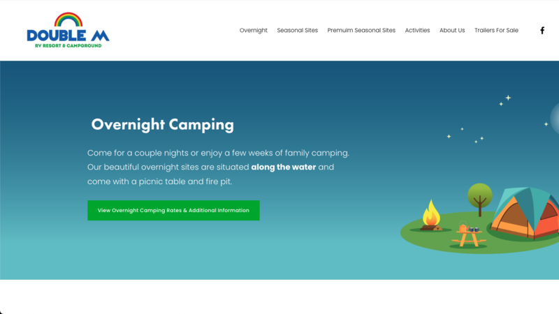 DoubleM Campground website